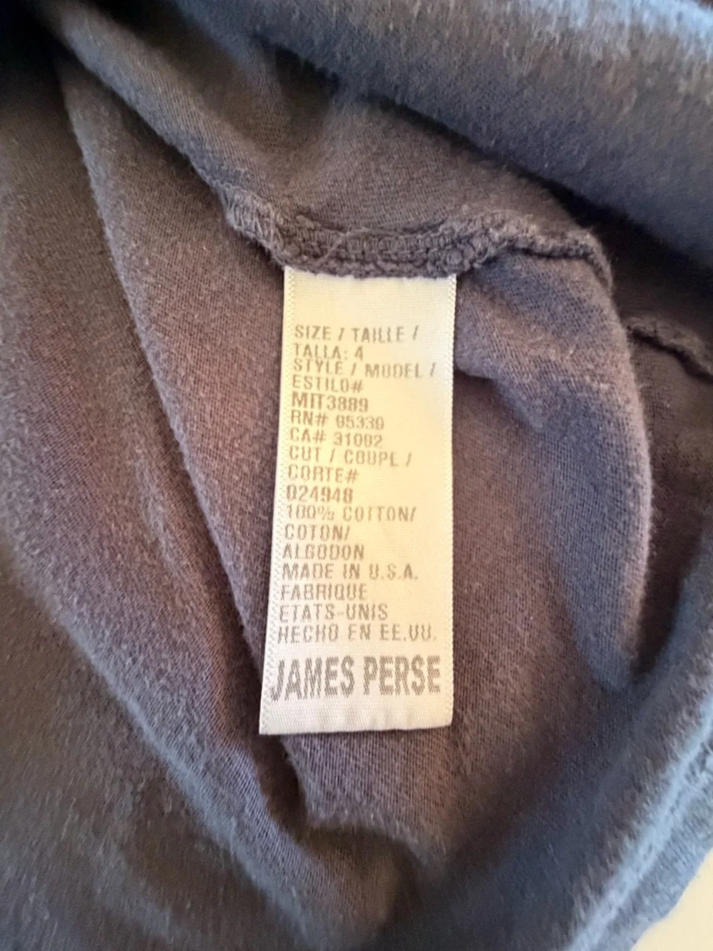 James Perse short-sleeve Crew Neck T-shirt, Navy, Soft Comfort, Men’s Sz XL - Picture 6 of 12